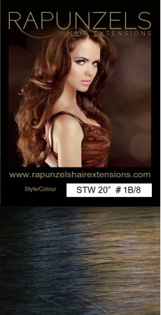 180 Gram 20" Hair Weave/Weft Colour #1B/8 Dip Dye/Ombre (Extra Full Head)